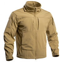 Veste de randonnée tactique imperméable pour homme, coupe sportive, en softshell effet peau de requin, doublée polaire, avec capuche amovible sur le devant