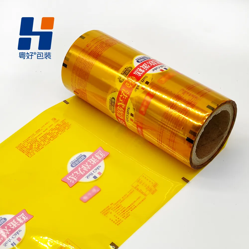 Produttore stampa personalizzata flessibile pellicola per imballaggi alimentari plastica per uso alimentare sigillata rotolo di pellicola all'ingrosso