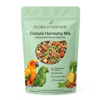 Geurdicht plastic verpakking voor vogelvoer, zaadmix, fruit, noten, voedselzakje met venster