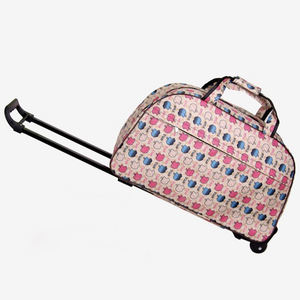 โปรโมชั่นราคาถูกโพลีเอสเตอร์ที่มีสีสันเดินทางกระเป๋า Duffel กับล้อรถเข็น - Product Image 4