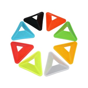 18*4,5 cm al por mayor OEM multicolor triángulo <span class=keywords><strong>señalización</strong></span> placa obstáculo equipo azul fútbol entrenamiento agilidad cono - Product Image 1