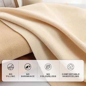 <b>Cheap</b> Wholesale Custom Multicolor Soft Fleece Flannel Throw Blanket Knitted Plain Solid Design 100% Polyester Four Seasons Use - Product Image 4