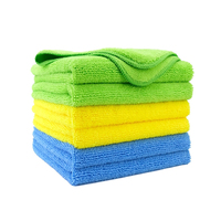 Chiffons de nettoyage en microfibre de couleur personnalisée pour usine, chiffons de polissage automobile à séchage rapide, fournisseur OEM, serviette en microfibre pour vaisselle de cuisine