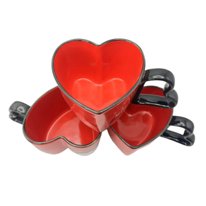 Tasses à café en céramique 3D mignonnes en forme de cœur, personnalisables avec décalcomanie, pour lait et eau, nouvelle collection OEM/ODM - Product Image 6