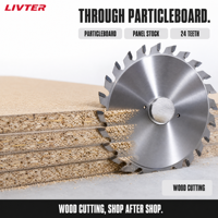 LIVTER Lame de scie circulaire de 180 mm de diamètre avec 24 dents pour la coupe et le rainurage du bois