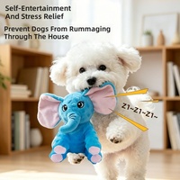 Jouet interactif pour chien en peluche douce avec papier froissé et sonnette