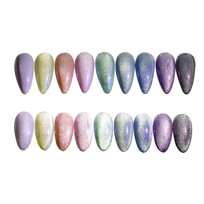 Nail Supplies Uv Led Quality Gel Nail Art Cat Eye color Polish Magnetic Diamond Crystal Cat Eye Gel Polish