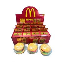 Jouet anti-stress en caoutchouc coloré en forme de pastèque, fraise, burger, beignet, à presser et libérer, pour les 14 ans et plus