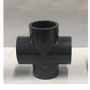 موصل رباعي الاتجاه DIN قياسي عالي الجودة من كلوريد البولي فينيل DN65 2-Inch UPVC متساوي عبر توريد الجودة - Product Image 2