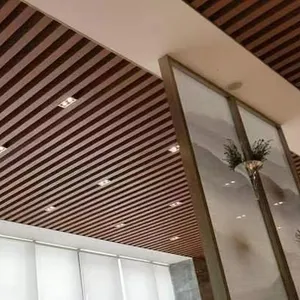 Kalite güvence yeni moda yanlış tasarım salonu duvar paneli yanmaz Veranda Wpc tavan