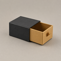 Boîte cadeau coulissante rigide en carton kraft ondulé avec logo personnalisé imprimé en quatre couleurs, doublure en éponge, fermeture magnétique pour montre