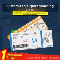 Impression personnalisée de cartes d'embarquement en carton, étiquettes thermiques pliables à bande magnétique pour bagages d'avion et compagnies aériennes