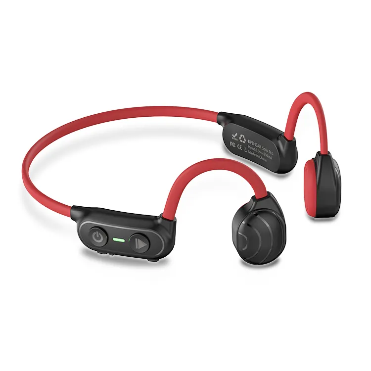 Earbud Nirkabel Bluetooth Bebas Genggam, Headset Tulang Earphone Bluetooth Nirkabel Bass Stereo, Suara Telinga Terbuka untuk Kesehatan