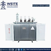 Transformador Sumergido en Aceite de 2000kVA 2500kVA, 400kVA 10kV 50/60Hz, Trifásico, Bobinas de Cobre, Totalmente Sellado, Construcción ONAN con Bobina de Disco
