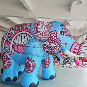 Elefante Inflable de Dibujos Animados, Material de PVC, de 8 a 13 Años, Modelo para Exhibición en Parques Temáticos de Animales - Product Image 1