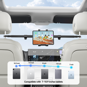 Hợp kim nhôm đôi Rod kết nối phía sau ghế đứng xe tựa đầu máy tính bảng chủ có thể điều chỉnh cho 7-10.9 "iPad - Product Image 3