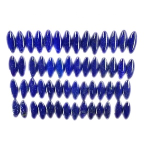 Cabochon de <span class=keywords><strong>Lapis</strong></span> Lazuli ovale, paire de pierres précieuses, Long et asymétrique, en forme de perle, <span class=keywords><strong>pierre</strong></span> précieuse, vente en gros, - Product Image 1
