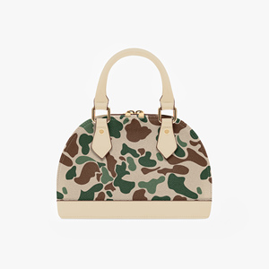 Bolso de Mano Tipo Concha para Mujer, Diseño Personalizado con Estampado de Camuflaje Desértico, Piel Sintética, Acrílico, Camuflaje Nube, Moda - Product Image 1