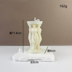 Vela Aromática 2026, Estatua de la Diosa Atenea, Cera de Soja Hecha a Mano, Aroma a Vainilla Francesa, Adorno para el Hogar, Estilo Europeo - Product Image 5