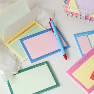 Bloc de Notas Portátil Multicolor, Hojas Sueltas No Adhesivas, Papel para Notas, Personalizado para la Escuela, Oficina, Aprendizaje, Planificación Horizontal - Product Image 4