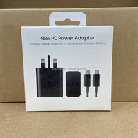 Haute qualité 45W 4510 USB C adaptateur secteur haute vitesse Super rapide charge 2.0 avec 1.8M 5A USB-C à C câble pour Samsung S24 S23