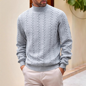 <span class=keywords><strong>Pull</strong></span> en tricot jacquard à col roulé uni <span class=keywords><strong>pour</strong></span> homme, <span class=keywords><strong>pull</strong></span> chaud et tendance <span class=keywords><strong>pour</strong></span> les jeunes, vêtements en tricot <span class=keywords><strong>pour</strong></span> l'automne et l'hiver - Product Image 1