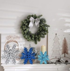 3D <span class=keywords><strong>Woodblock</strong></span> giunzione Desktop decorazione creativa festa colorata fiocco di neve ornamento fiocco di neve di natale ciondolo per appendere - Product Image 4