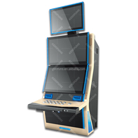 Machine de jeu d'arcade debout 27 pouces double écran LCD en bois/métal multi 6 en 1 armoire de jeu de compétence à vendre