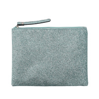 Logo personnalisé petit paillettes Bling Bling porte-monnaie brillant PU pochette à fermeture éclair sac de rangement voyage maquillage sac cosmétique