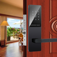 Serrure de porte d'entrée sans clé avec poignée Serrure intelligente à code électronique Clavier numérique d'hôtel Serrure de porte intelligente