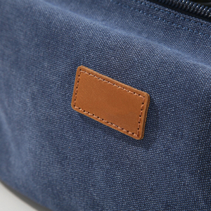 Bolsa de Aseo de Lona y Cuero con Logotipo Personalizado de Fábrica de Guangzhou, Bolsa de Aseo para Hombre, <span class=keywords><strong>Neceser</strong></span> de Viaje para Hombre - Product Image 3