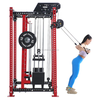 Rack de musculation commercial multifonctionnel avec machine à câbles croisés, fabrication OEM, équipement de musculation robuste pour salle de sport