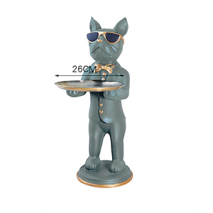 Sculpture animalière personnalisée, ornement de canapé de salon, décoration d'intérieur père fils, statue de grands ours avec plateau de rangement et lampe de lune - Product Image 6
