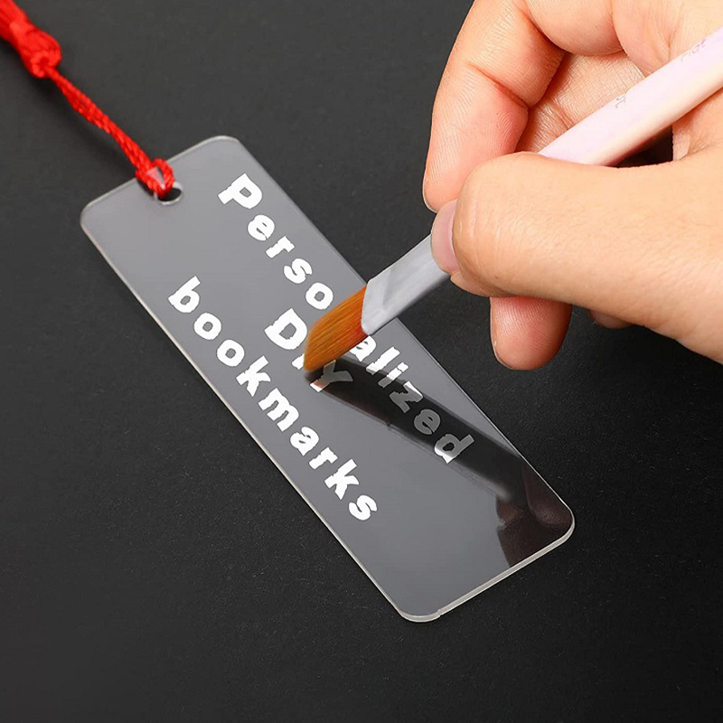 30 DIY Acryl-Lesezeichen Mit Bunten Quasten - Transparente Blanko-Vorlagen Zum Gestalten