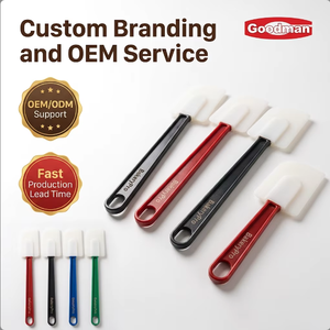 Spatule en silicone professionnelle Goodman, résistante à la chaleur, antiadhésive, grattoir en caoutchouc pour cuisine commerciale, boulangerie, vente en gros OEM - Product Image 1