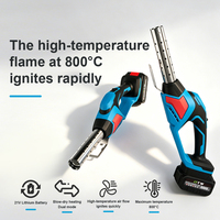 Allumeur de barbecue électrique sans fil professionnel A14-0002, alimenté par batterie lithium-ion 21V, allumage rapide à 800 degrés par flux d'air