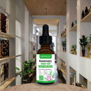 Huile de romarin et de graines noires bio anti-chute enrichie en vitamine E et aloe vera : nourrit le cuir chevelu, réduit la chute des cheveux, favorise la croissance capillaire - Product Image 3