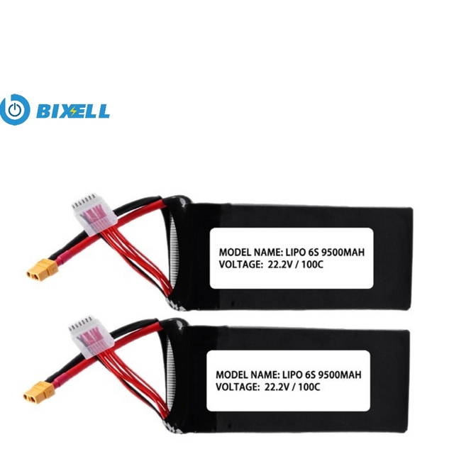 Bixell RC Car & Aircraft Model Solid State Battery 2S-6S 100C 9500mAh FPV Drone High Rate Battery