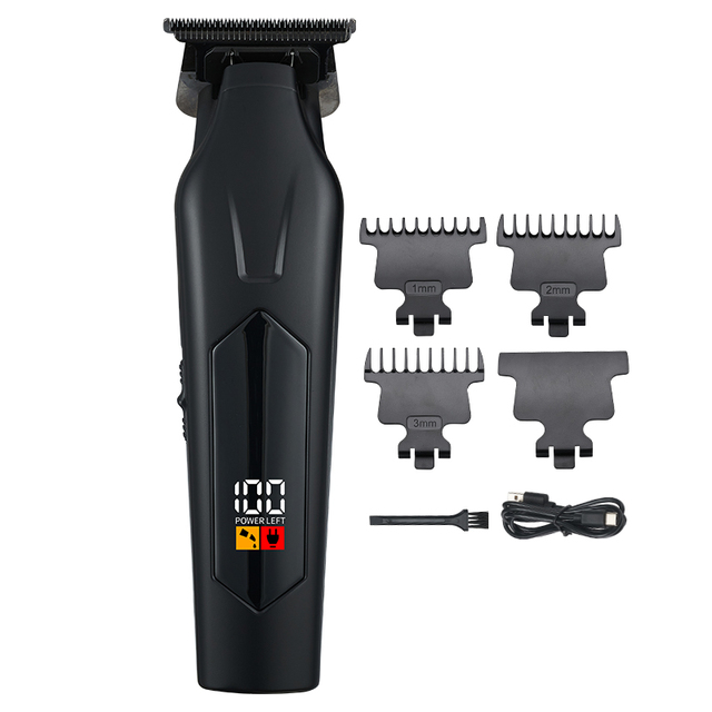 New Stainless Steel Hair Trimmers with LCD Display Intelligent Beard Trimmer for Men Household & Hotel Use