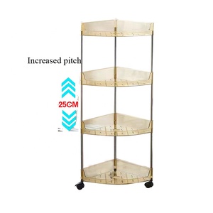 IMAXX fuerte estante de plástico de 4 niveles en la rueda de pie para cocina sala de estar baño como compras de TV en línea - Product Image 6
