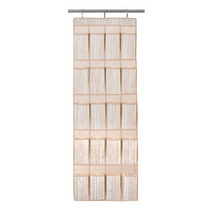 Organisateur de chaussures suspendu à 20 poches pour porte, en tissu non tissé avec 3 crochets pour rangement domestique - Product Image 4