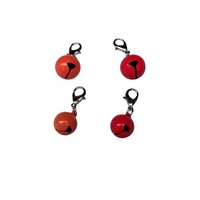 Clochettes en laiton multicolores miniatures pour bricolage, artisanat métallique, thèmes chat, chien, arbre de Noël, animaux de compagnie, enfants, avec fermoirs