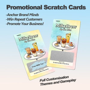 Tarjetas Rasca y Gana Personalizadas al por Mayor, Cupón de Descuento para Té con Leche, con Logotipo Personalizado, Impresión Offset para Promociones Comerciales - Product Image 4
