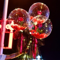 Ballons transparents en gros pour décoration de mariage et de fête, bouquets de fleurs, ballons lumineux à LED, ballons de dessin animé