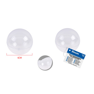 Esfera de plástico transparente de 6CM al por mayor encantadora decoración 3D para el hogar para Navidad modelo de imagen de exhibición para manualidades y decoraciones - Product Image 1