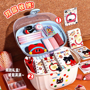 Apple Cat Stationery <b>Set</b> Luxury Learning Gift For Kids Pencil Bag With Pens <b>Notebooks</b> And Accessories - Product Image 3