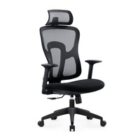 Chaise de bureau ergonomique moderne JOHOOFURNITURE avec appui-tête en maille, base pivotante réglable en hauteur, coussin épais pour salle de conférence