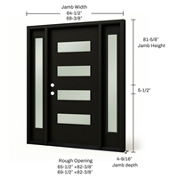 Portes d'entrée doubles extérieures insonorisées en acier inoxydable, design moderne personnalisé ZS, résistantes à l'eau