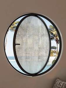 سبائك الألومنيوم محور مركزي دوار فن الزجاج نافذة أثاث منزلي مخصصة لغرفة المعيشة - Product Image 5