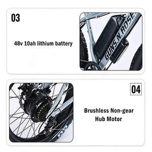 โรงงานขายส่งจักรยานเสือภูเขาลิเธียม 48v 350W แบตเตอรี่ 12AH พร้อมดิสก์เบรก ยางใหญ่ นั่งสบาย สำหรับผู้ใหญ่ รุ่น A-67 จากโรงงาน - Product Image 2